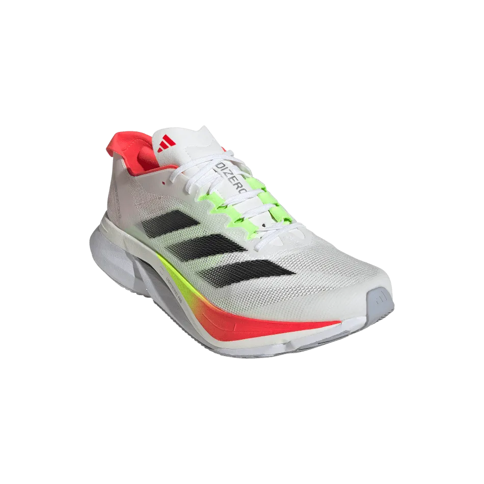 Adidas Men's Boston 12 Running Shoes in FTWR White/Core Black/Lucid Red SS25