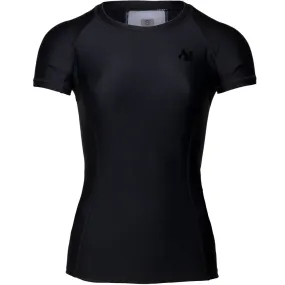 Carlin Compression Short Sleeve Top - Black/Black