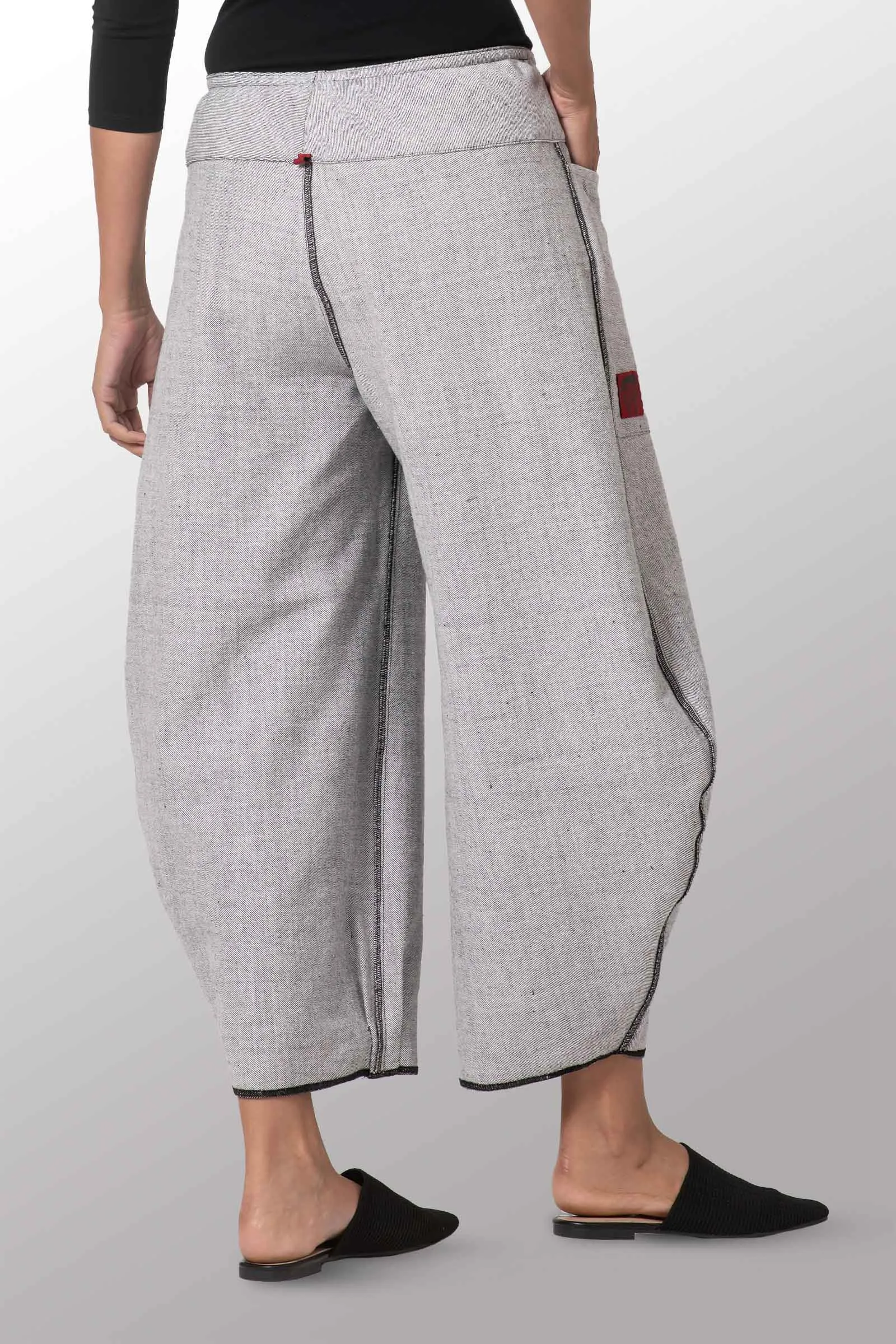 DENIM HAREM PANTS - dn1605-gry -