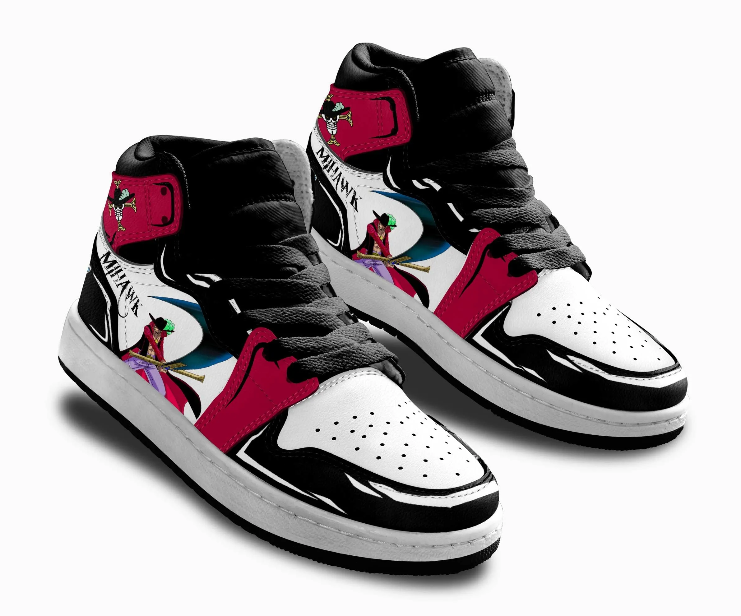 Dracule Mihawk Kids Sneakers Custom Anime OP Shoes For Kids