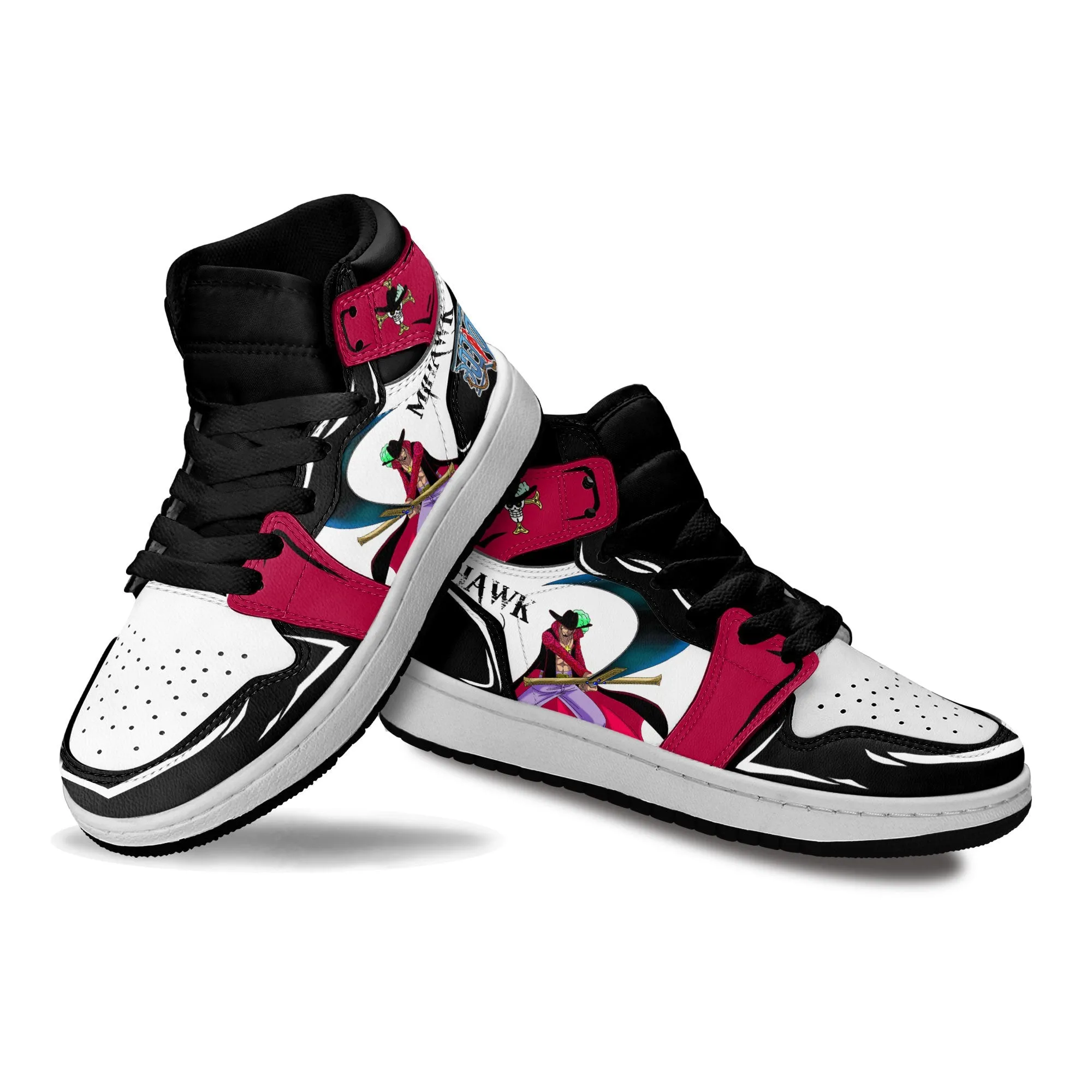 Dracule Mihawk Kids Sneakers Custom Anime OP Shoes For Kids