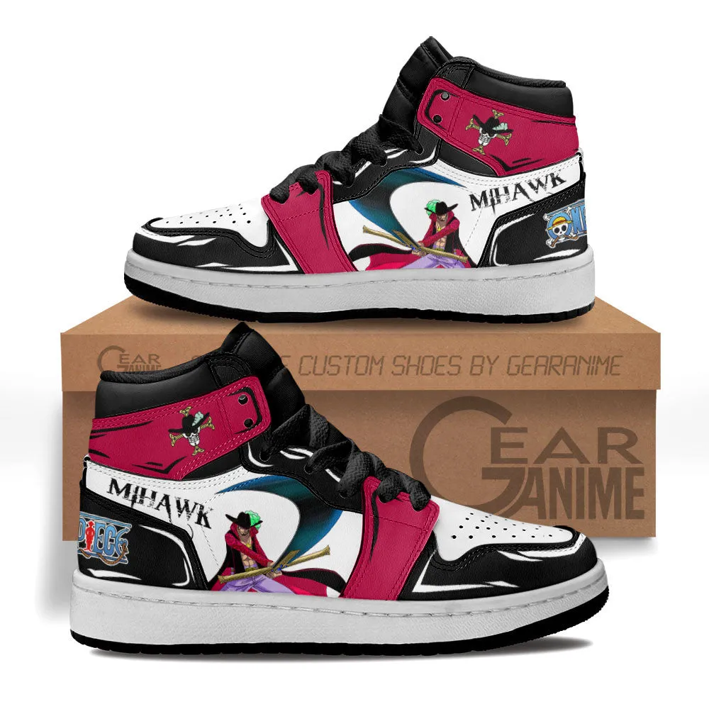 Dracule Mihawk Kids Sneakers Custom Anime OP Shoes For Kids