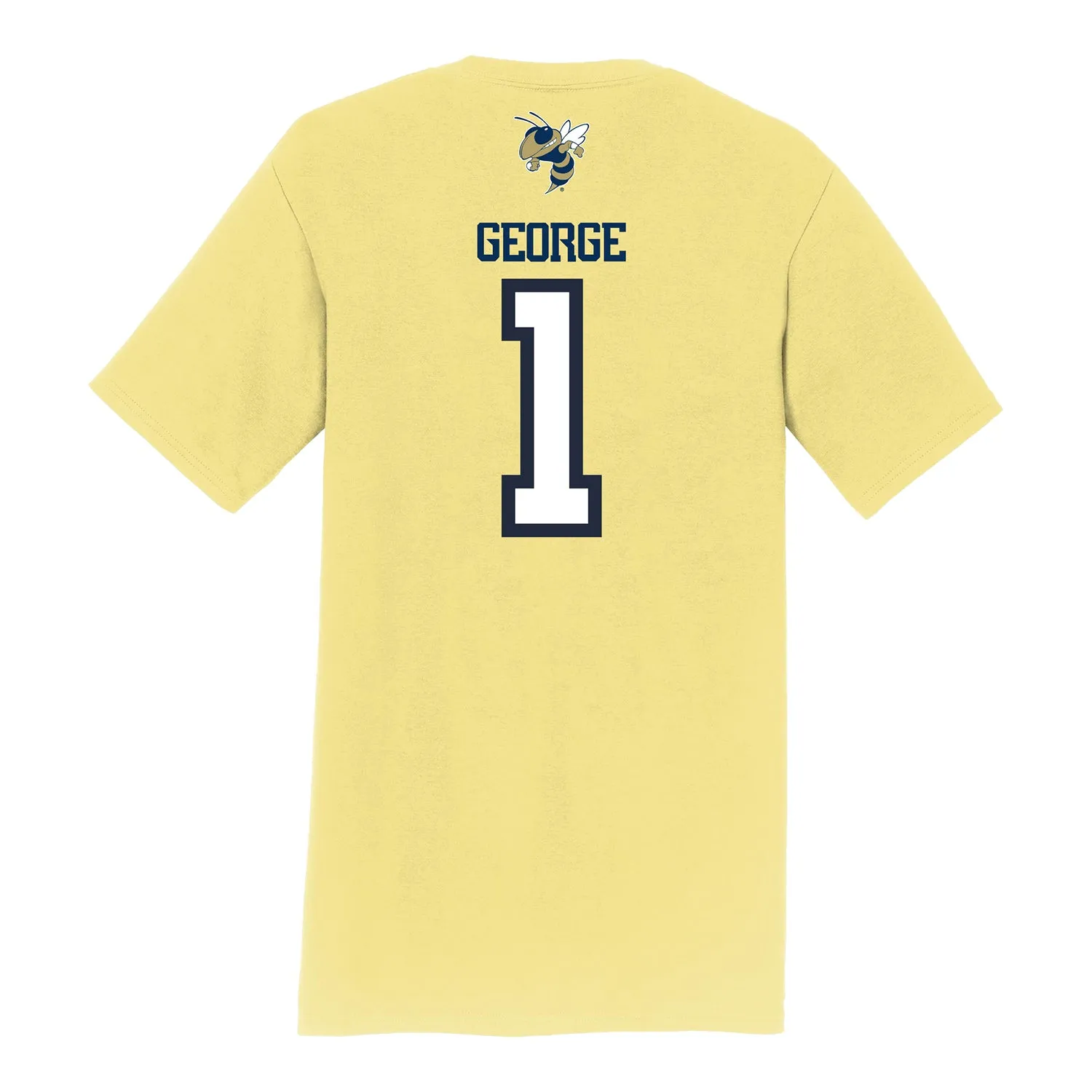 Georgia Tech Yellow Jackets Men's Basketball NIL Athlete T-Shirt - #1 Naithan George