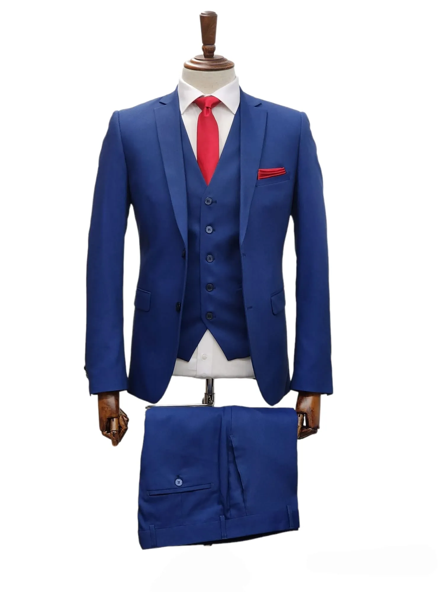 Giovanni Testi 2 Button 3Pc Slim Fit suit GT2 V-H5130 M.BLUE