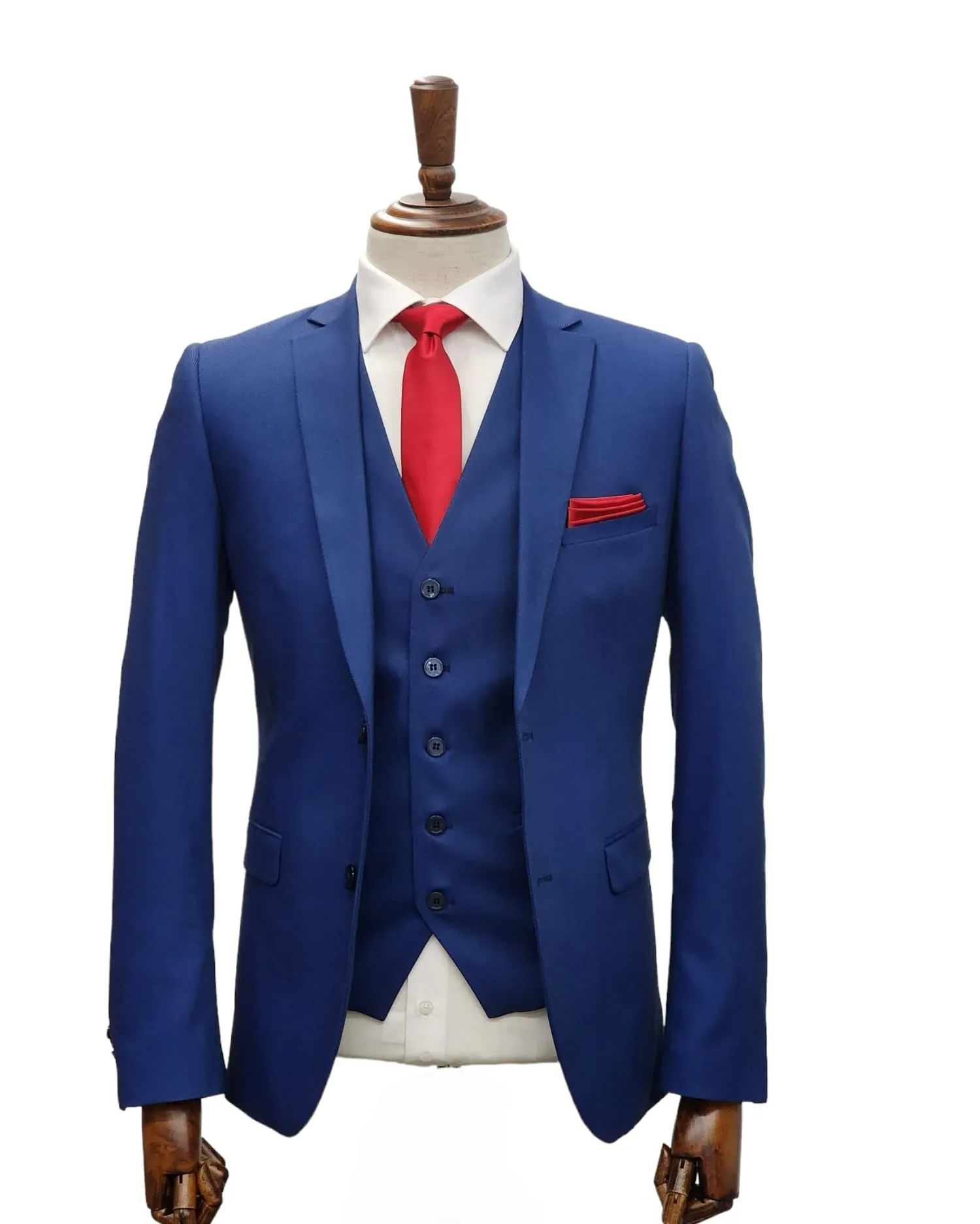 Giovanni Testi 2 Button 3Pc Slim Fit suit GT2 V-H5130 M.BLUE