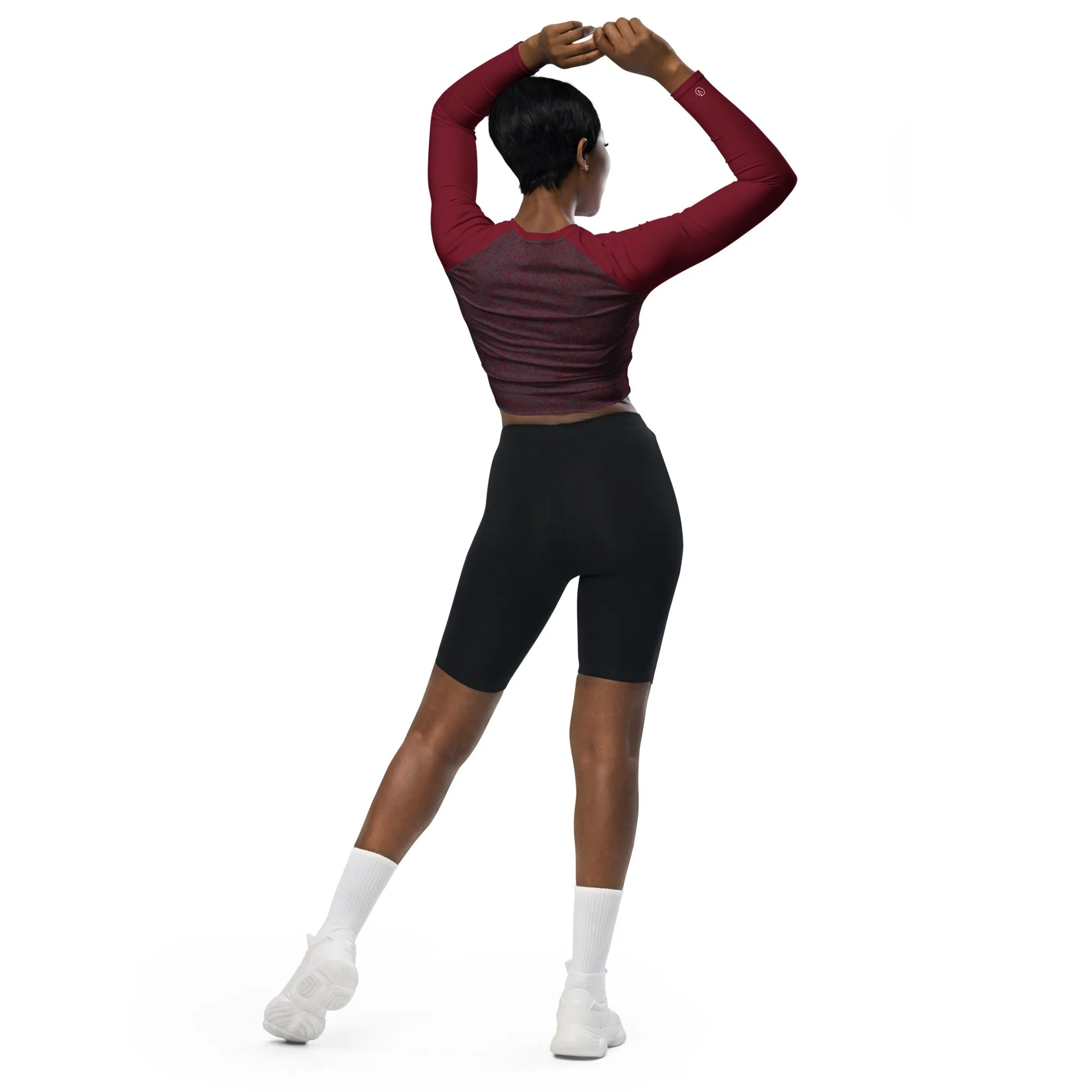 Humble Sportswear™ Pattens Red Compression Crop Top