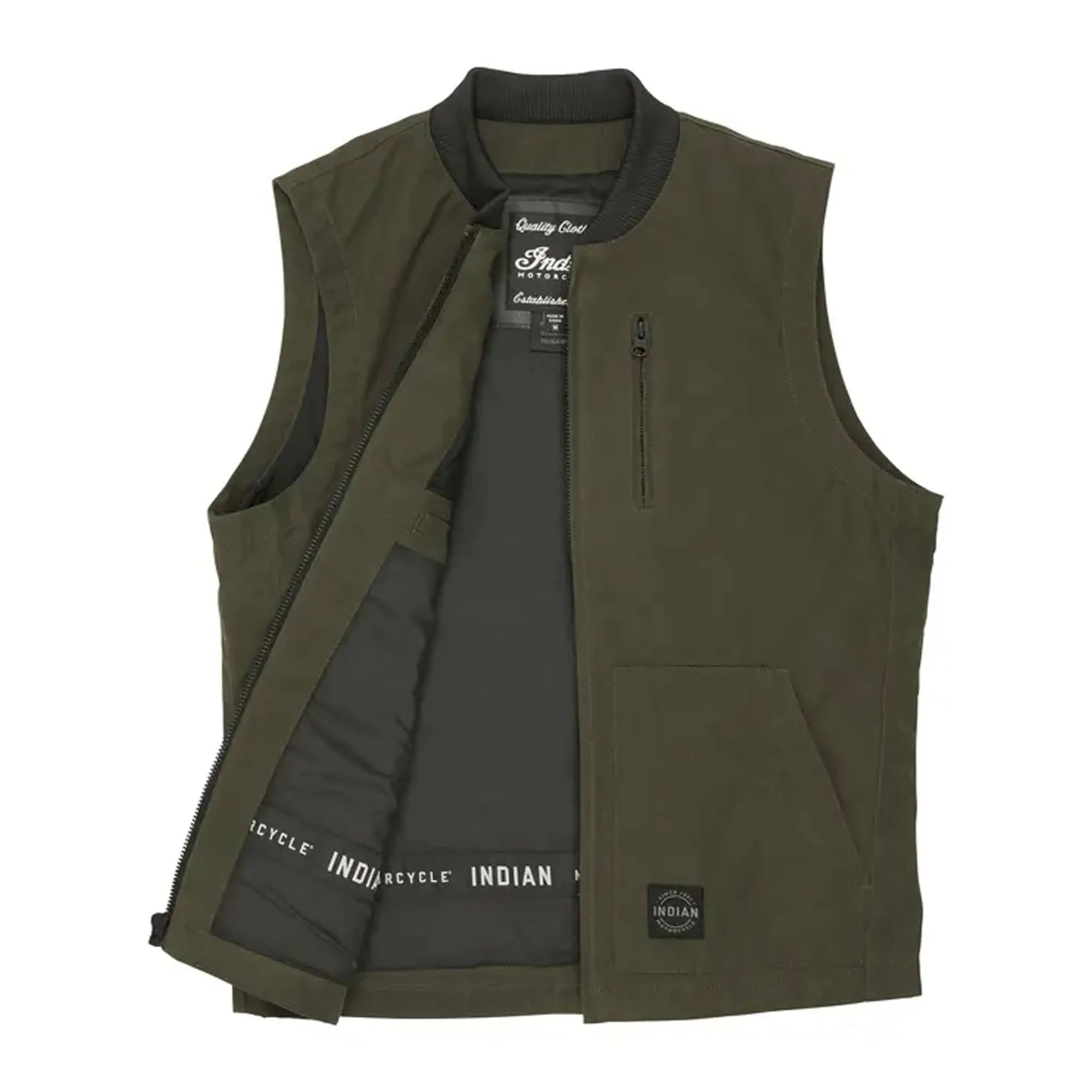 Indian Motorcycle Mens Nevada Vest Dark Green