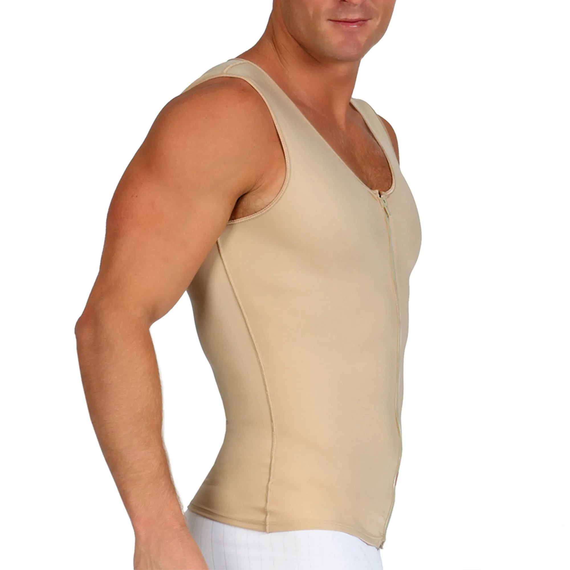 InstantRecoveryMD Mens Compression Sleeveless Front Zip Up Vest MD300