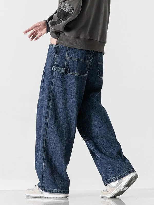 Men's Casual Straight Wide Leg Jeans