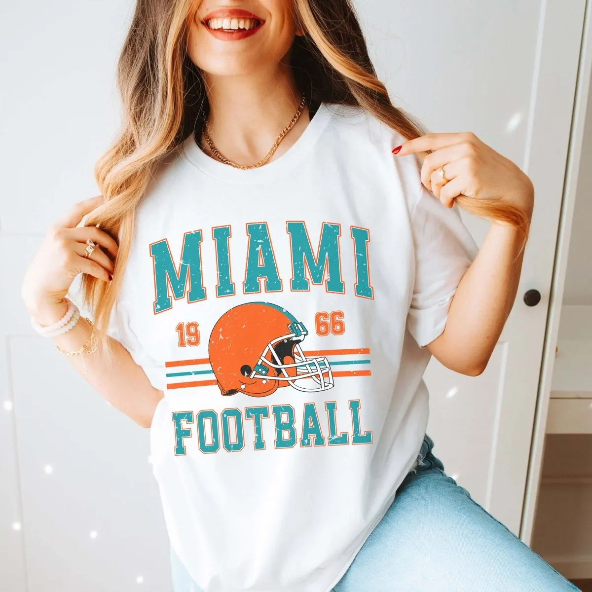 Miami Football Bella Graphic Tee