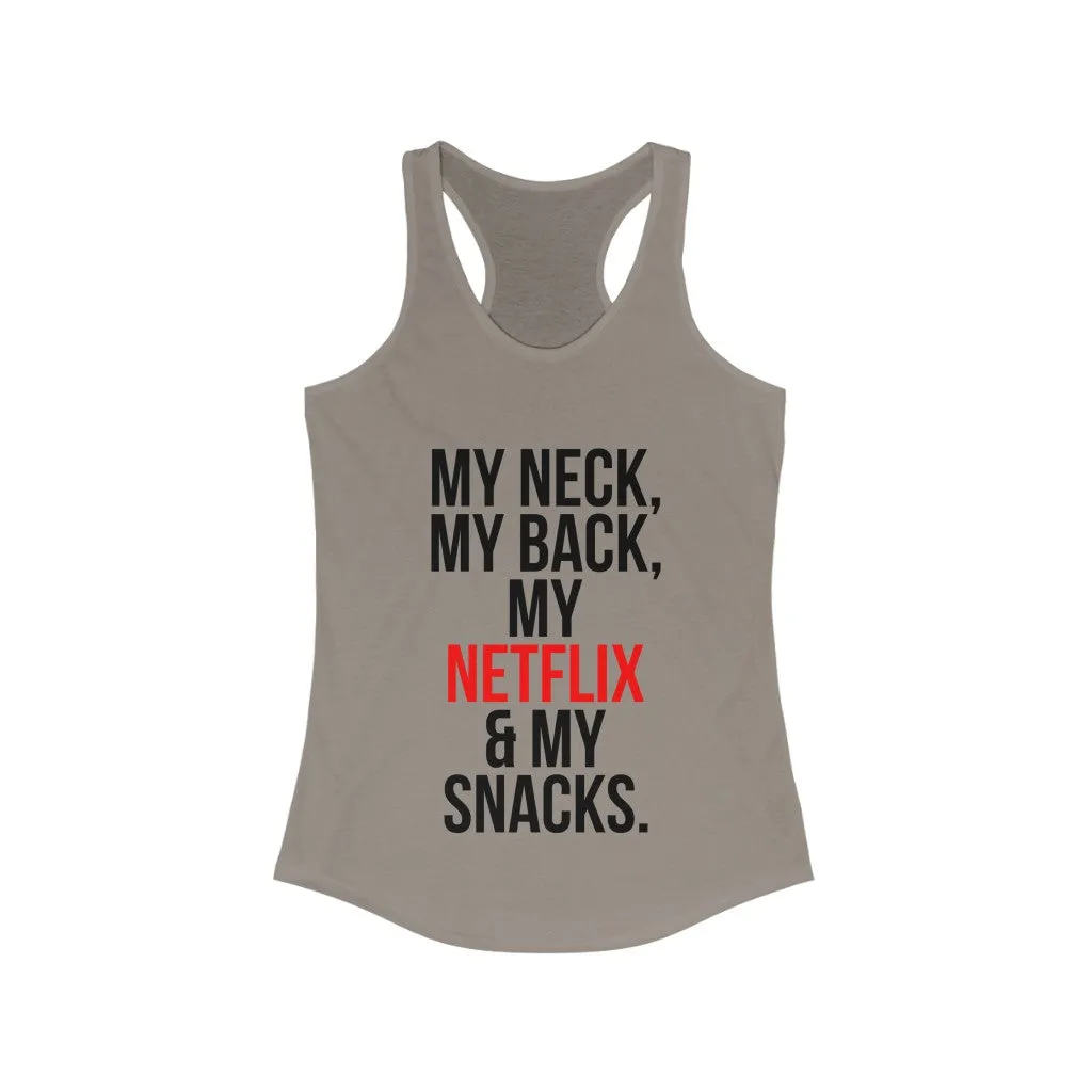 NECK BACK AND SNACKS WOMEN  TANK TOP