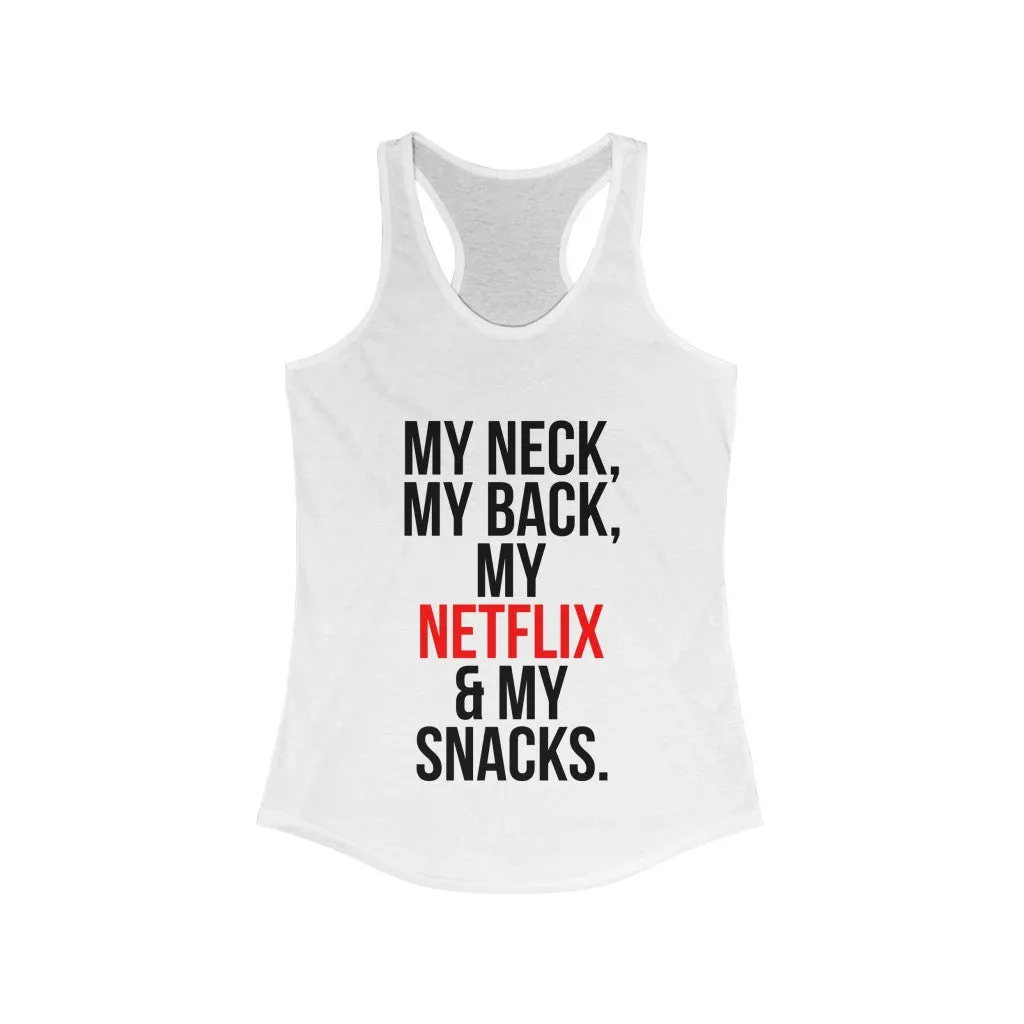 NECK BACK AND SNACKS WOMEN  TANK TOP