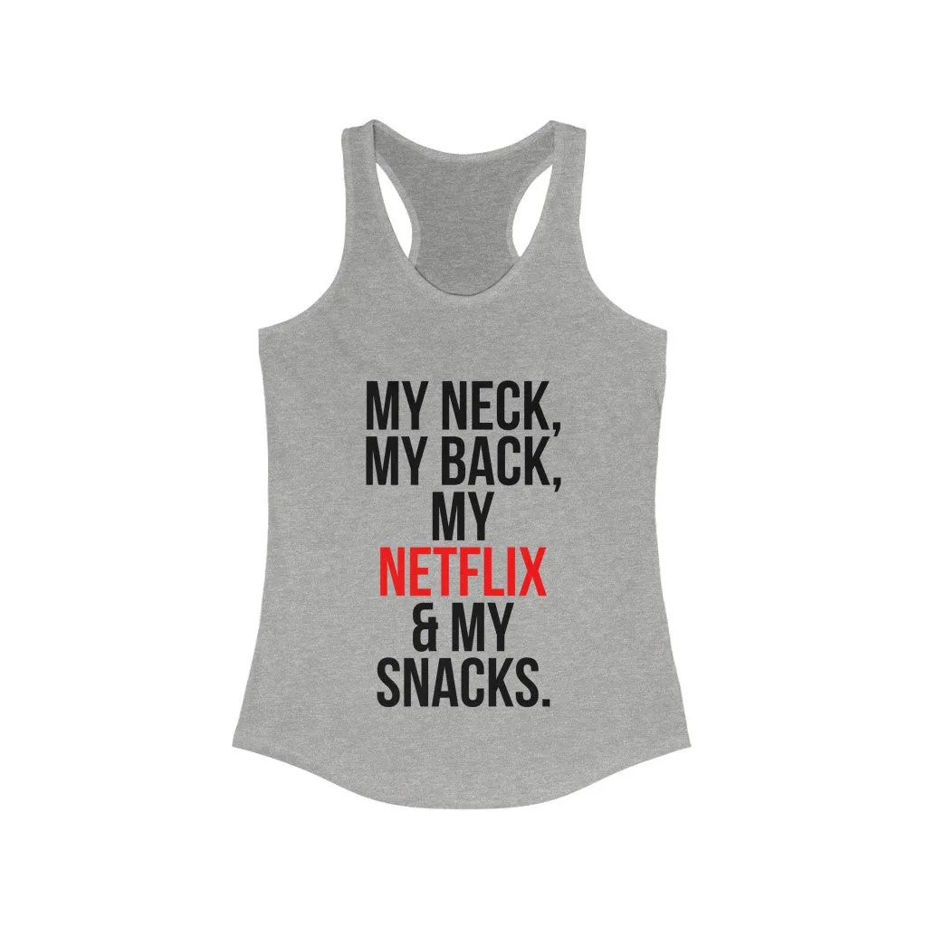 NECK BACK AND SNACKS WOMEN  TANK TOP