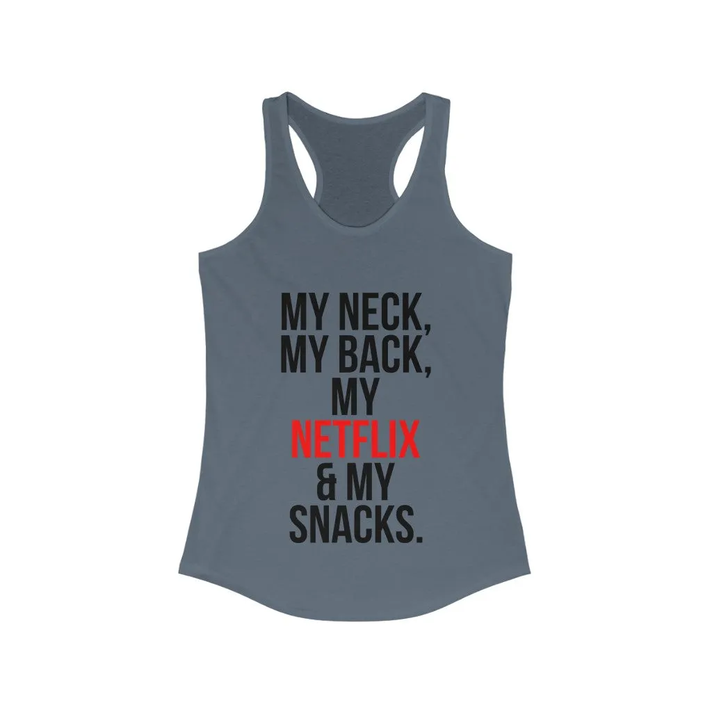 NECK BACK AND SNACKS WOMEN  TANK TOP