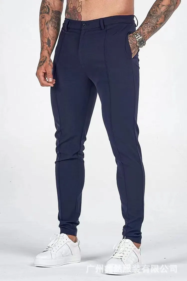 OUTDOOR SLIM FIT PURE COTTON LONG PANTS STRAIGHT LEG SPORTS PANTS