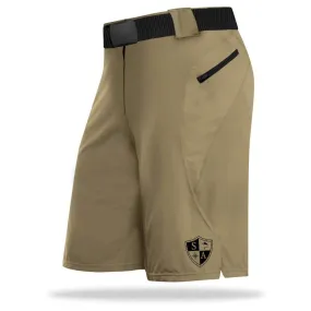 Performance Shorts | Solid Tan | Black SA Shield