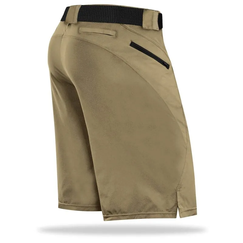 Performance Shorts | Solid Tan | Black SA Shield