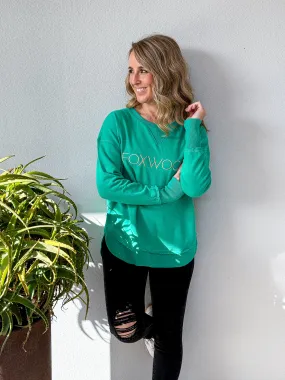 Simplified METALLIC Crew - Bright Green