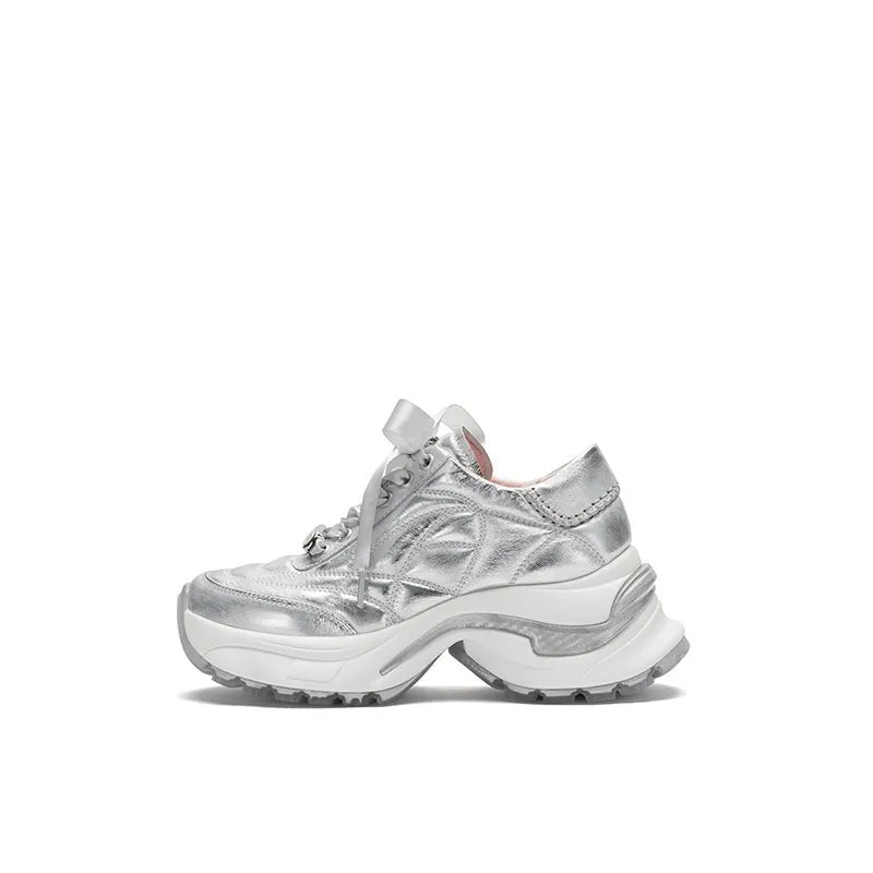 Sports Style De Training Thick Sole Shoes Silvery