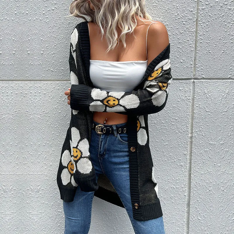 TastyHottie - Floral Button Down Longline Cardigan