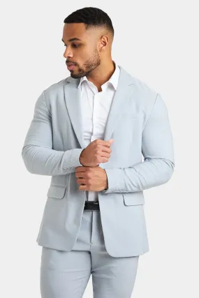 True Athletic Fit Tech Suit Jacket in Light Grey