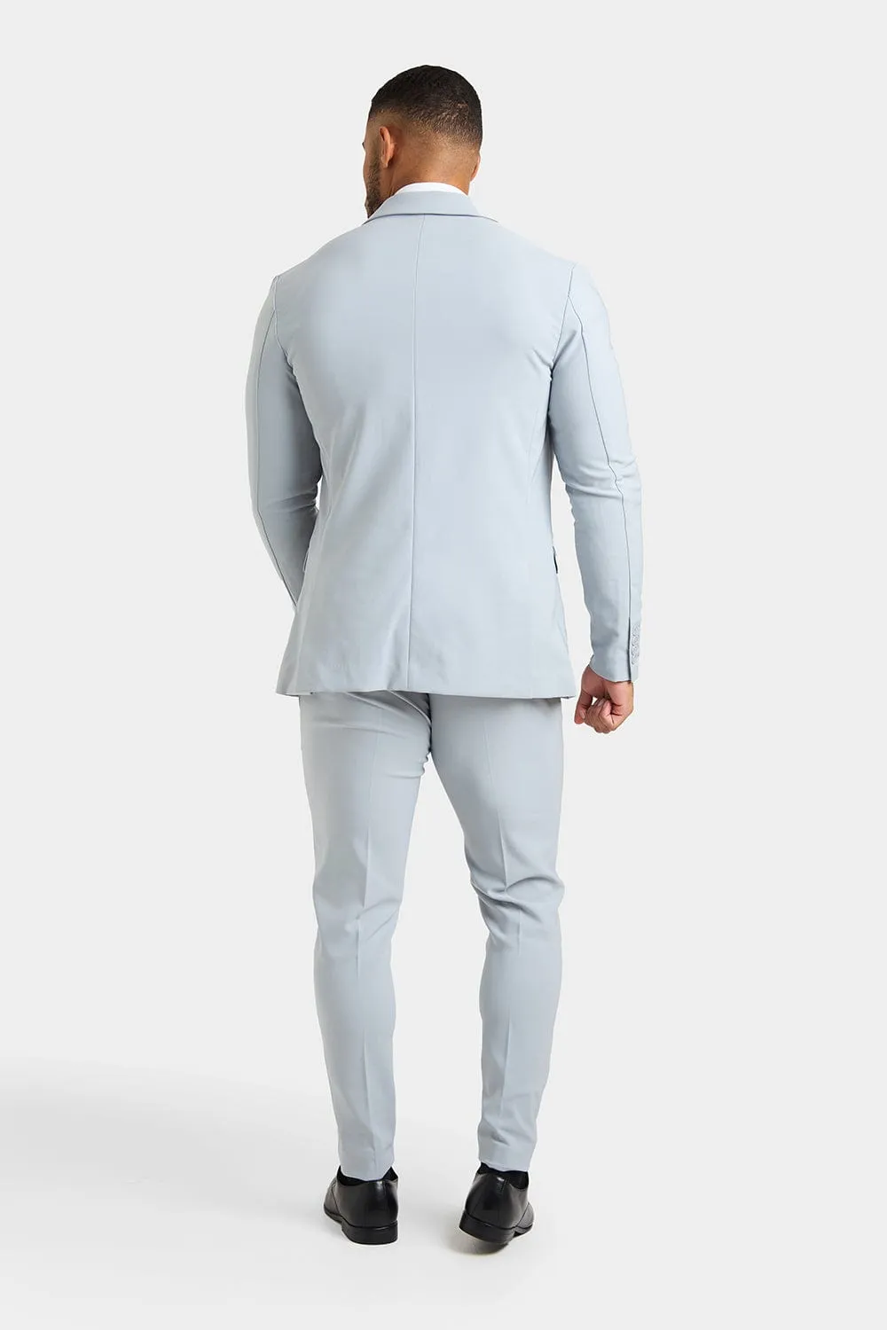 True Athletic Fit Tech Suit Jacket in Light Grey