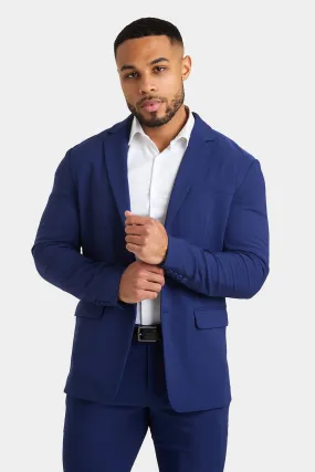 True Muscle Fit Tech Suit Jacket in Ink Blue