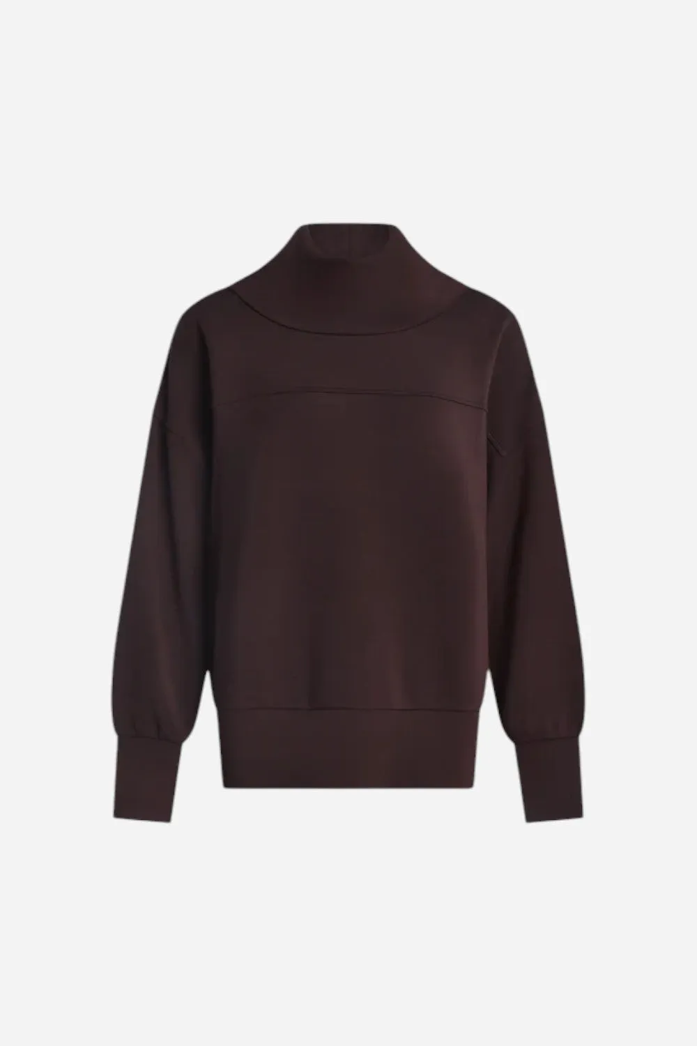 Varley Priya Longline Sweat in Coffee Bean