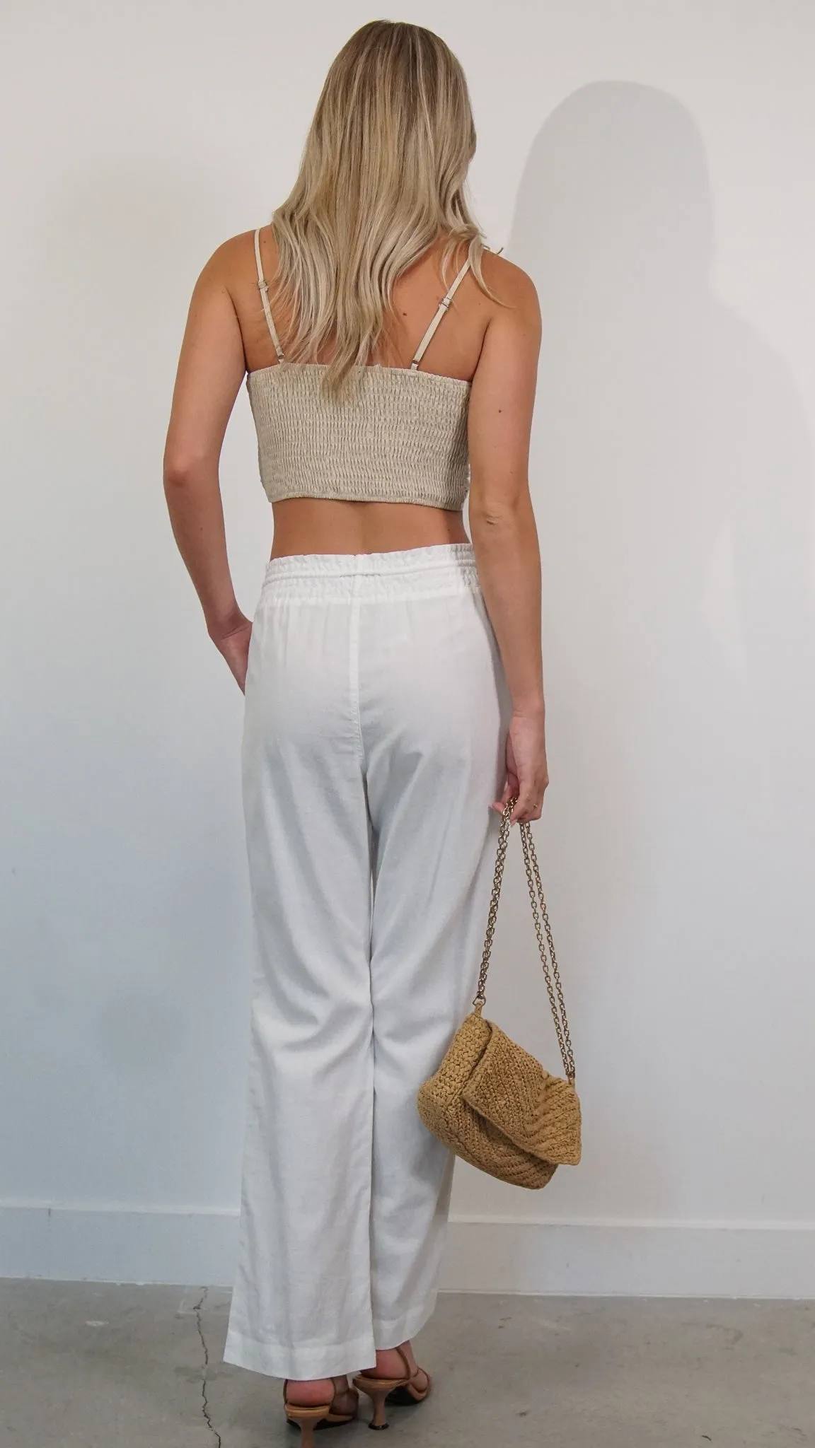 Weyla Linen Pants in White