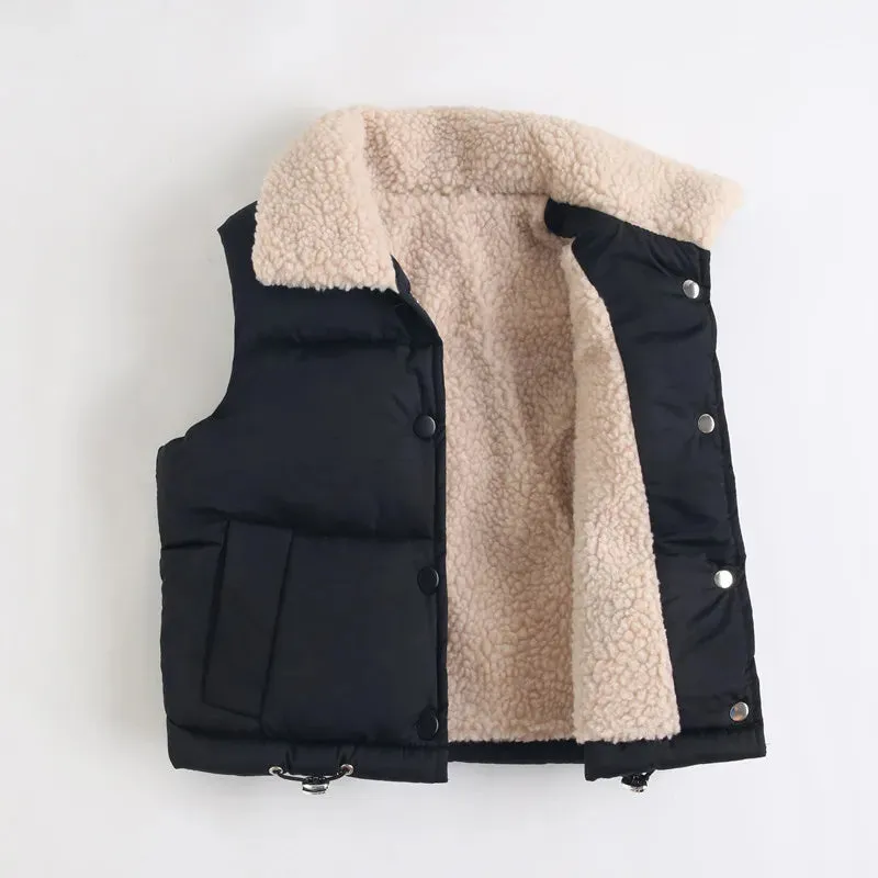 Winter Baby Kids Thick Vests Baby Girls Outerwear Plus Velvet Sleeveless Coats Boys Jackets Warm Coats Toddler Children Vest