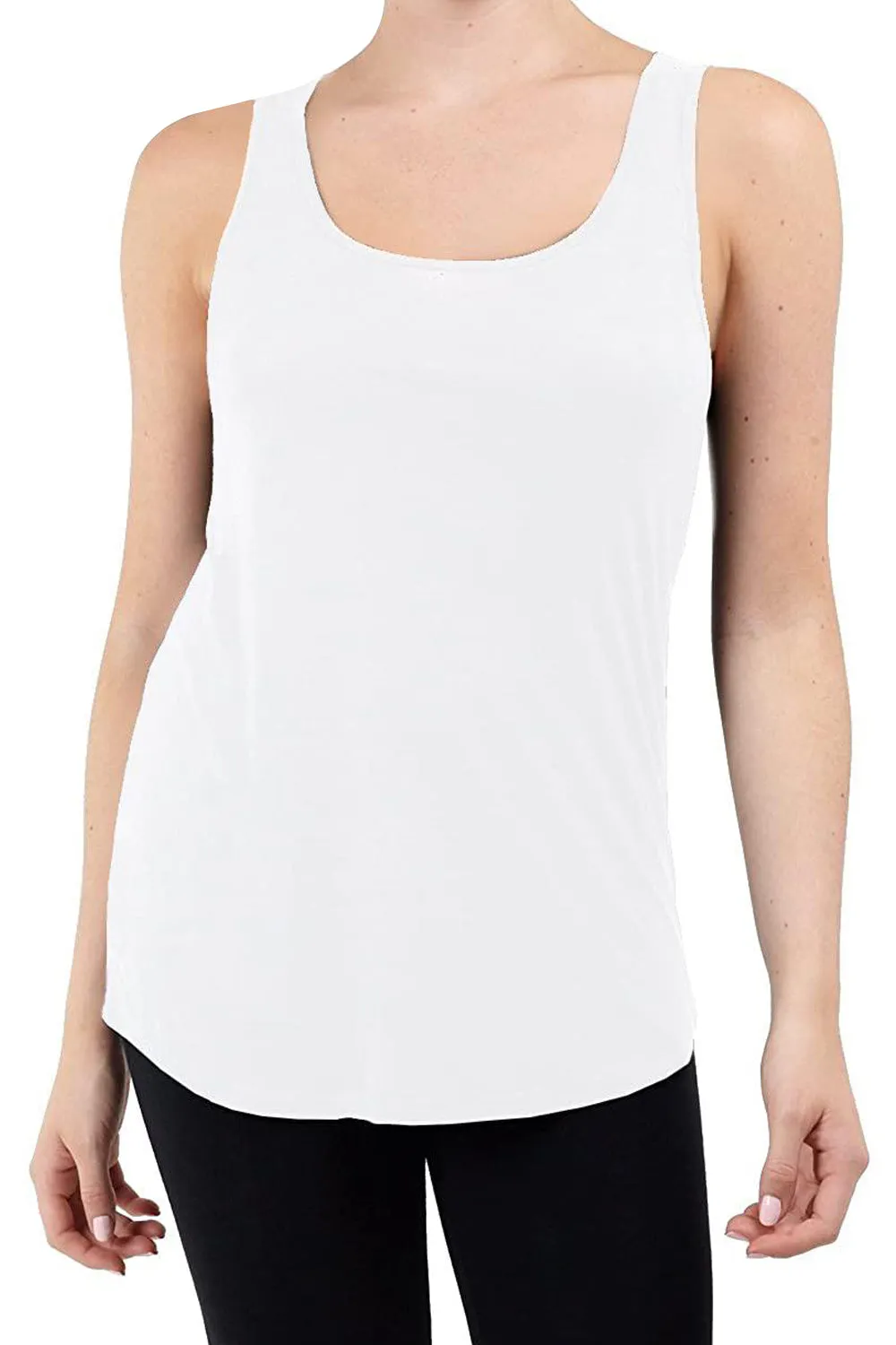 Women Slashed Back Sleeveless Tank Top