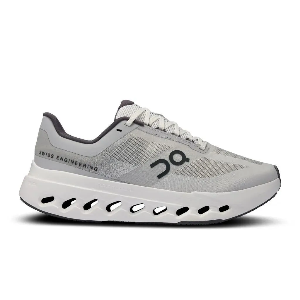 Women's Wide Fit On Running Cloudsurfer Next Wide Training Shoes - Glacier/White